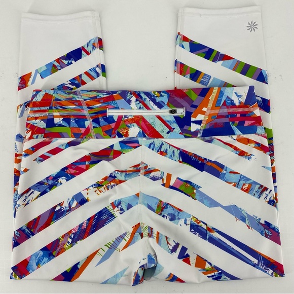 Athleta White Patterned Capri Leggings - Picture 3 of 8